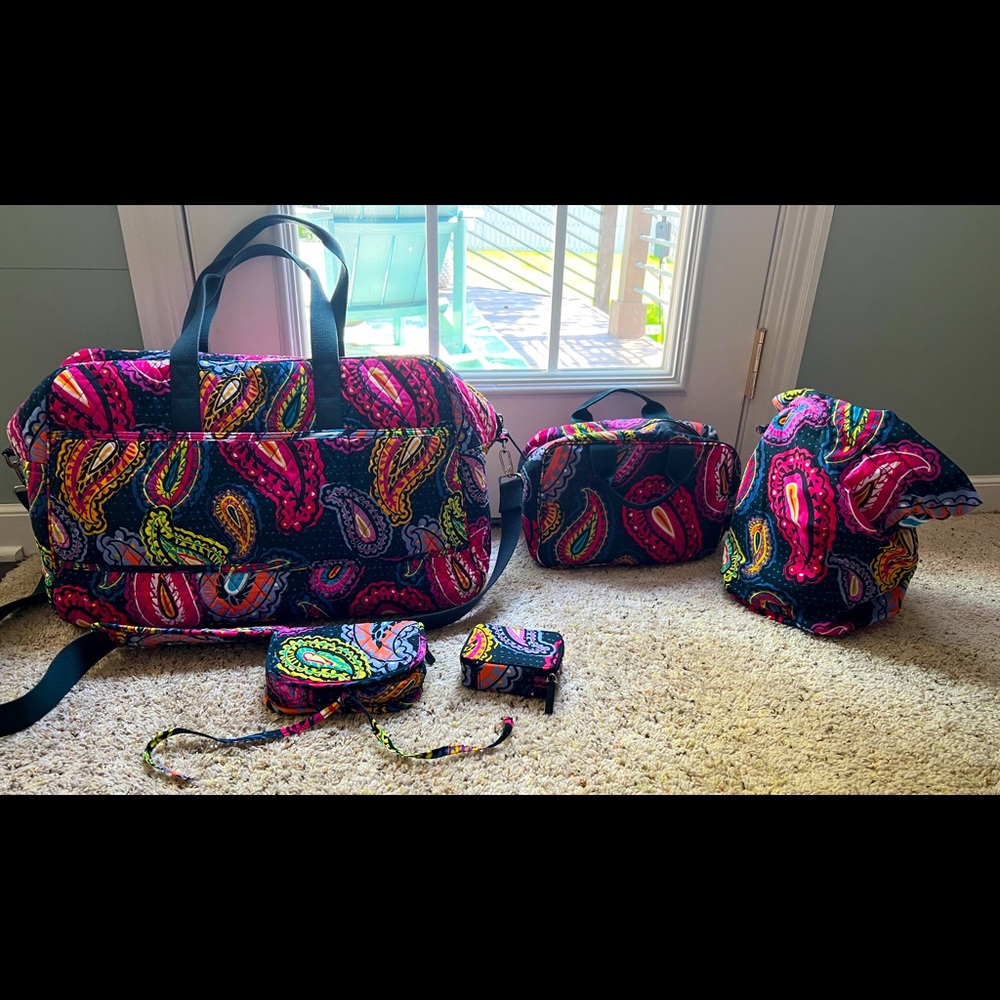 Vera Bradley Twighlight Paisley Travel Set